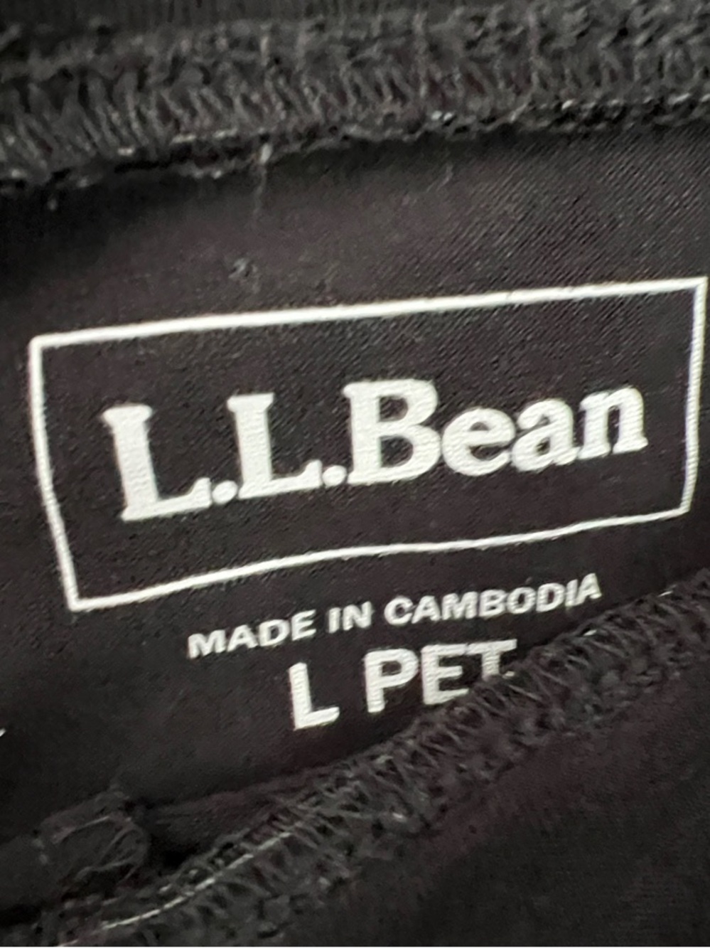 L.L. Bean | Black 90% Cotton 10% Spandex Leggings Activewear #515701 Size LP - Picture 3 of 13